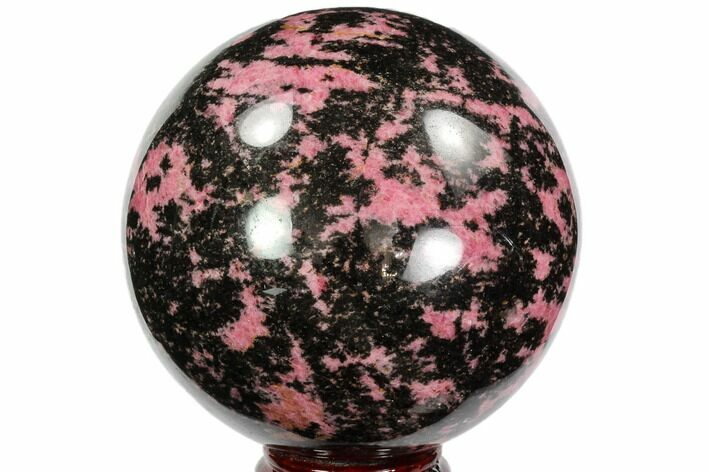 Polished Rhodonite Sphere - Madagascar #96200